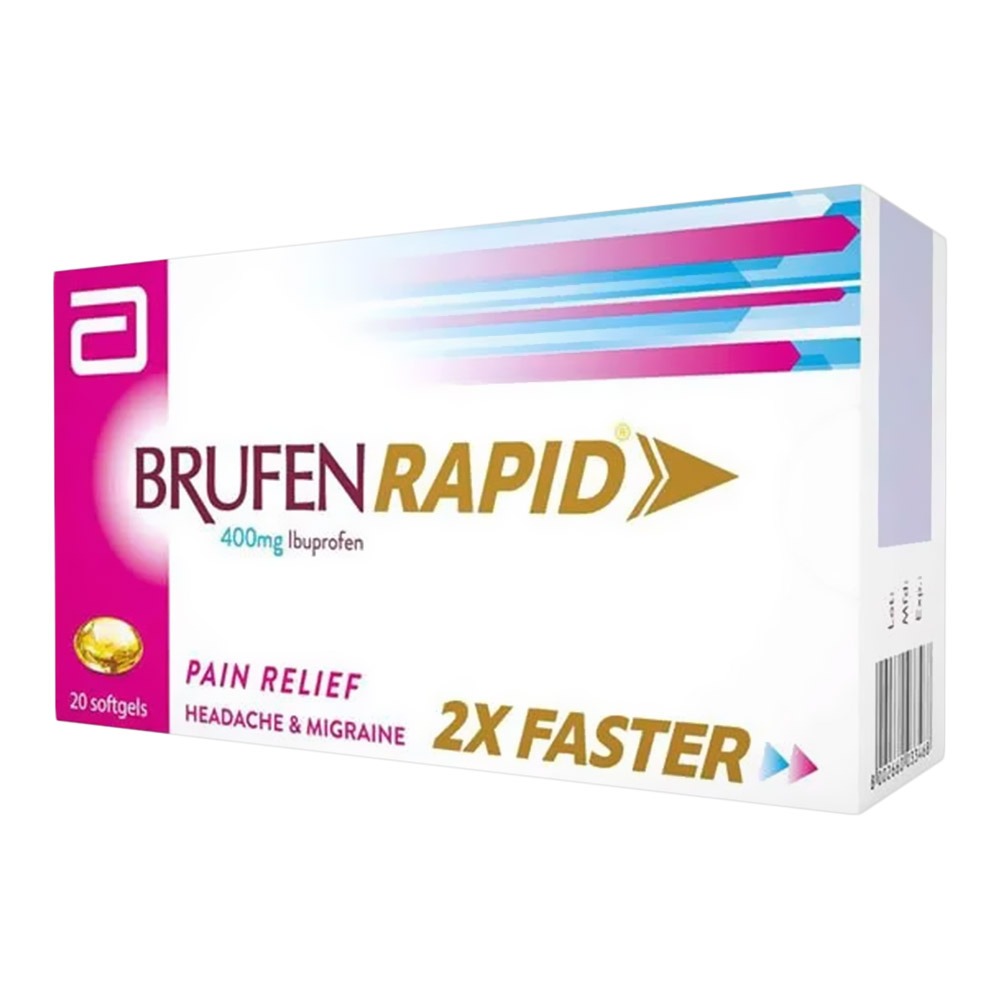 Brufen Rapid 400mg Softgels For Fast Pain Relief, Pack of 20's