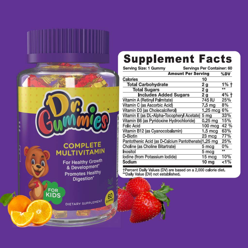 Dr. Gummies Kids Complete Multivitamin Gummies For Overall Wellness, Pack of 60's