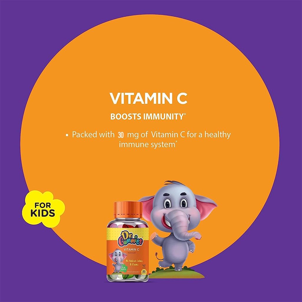 Dr. Gummies Vitamin C Immunity Booster Gummies For Kids, Pack of 60's