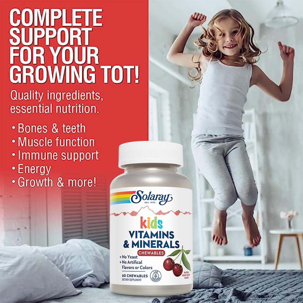 Solaray Kids Vitamins & Minerals Chewables, Pack of 60's