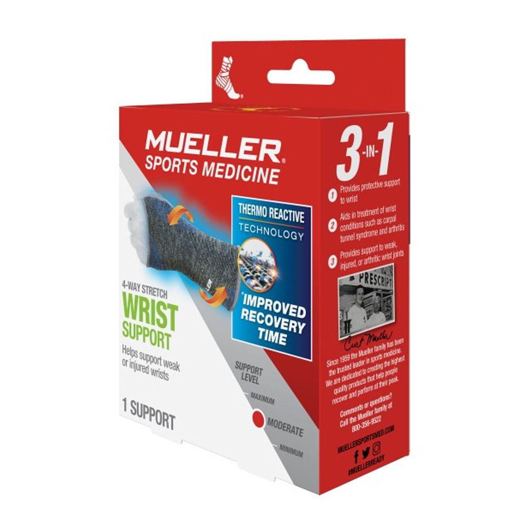 Mueller 4-Way Stretch Knit Wrist Support LG/XL 67725