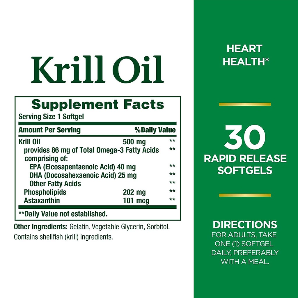 Nature's Bounty Krill Oil 500 mg Softgels 30's