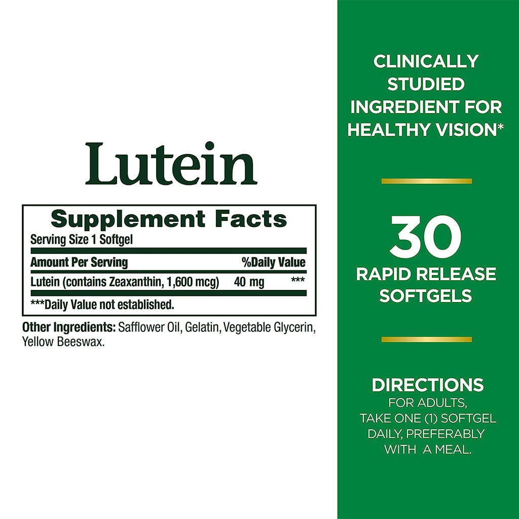 Nature's Bounty Lutein 40 mg Softgels 30's