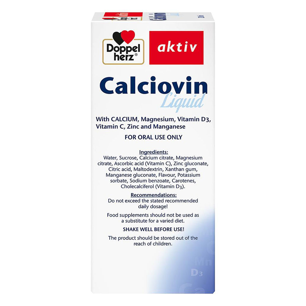 Doppelherz aktiv Calciovin Liquid For Children's Healthy Bones & Teeth 200ml