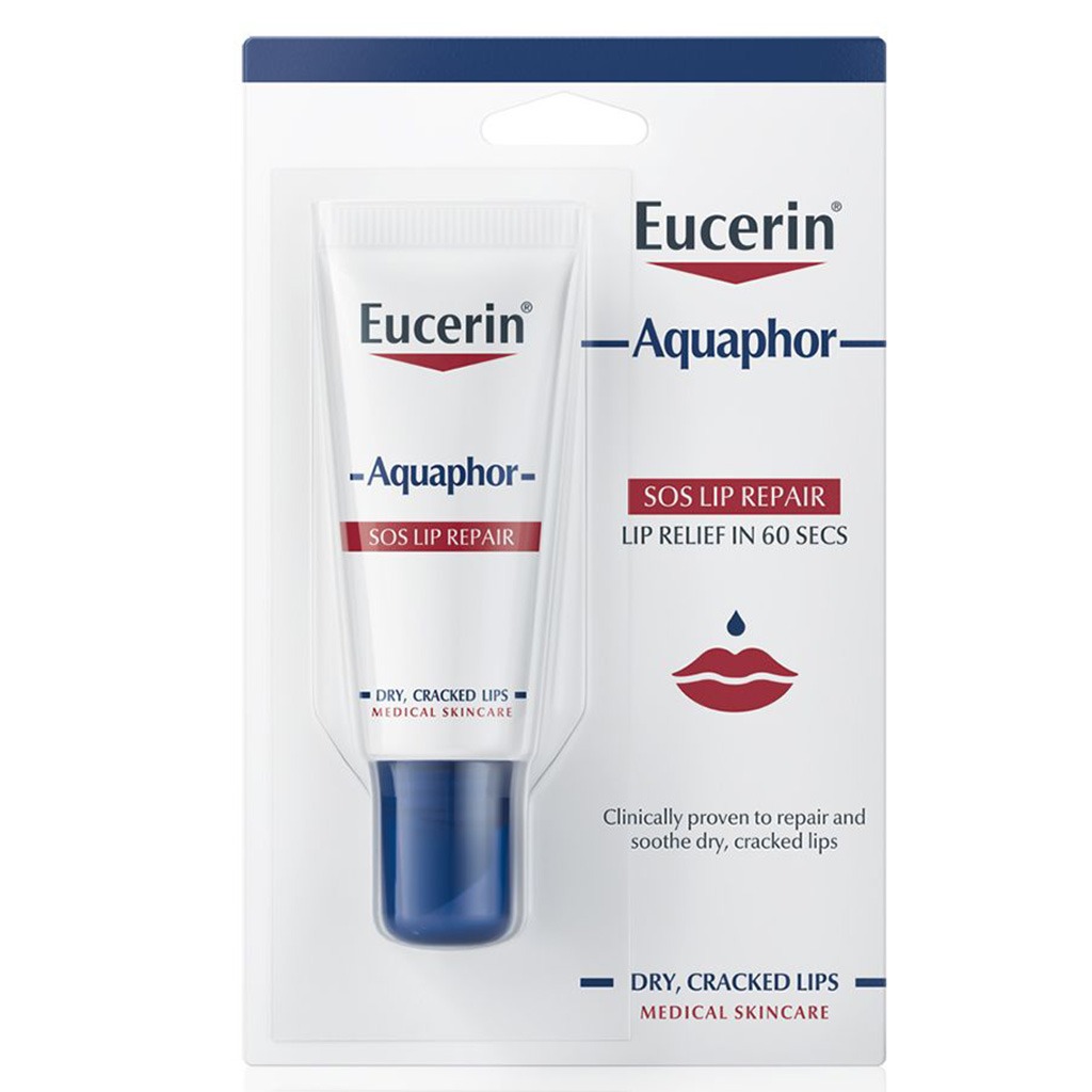 Eucerin Aquaphor SOS Lip Repair Balm For Dry & Cracked Lips 10ml