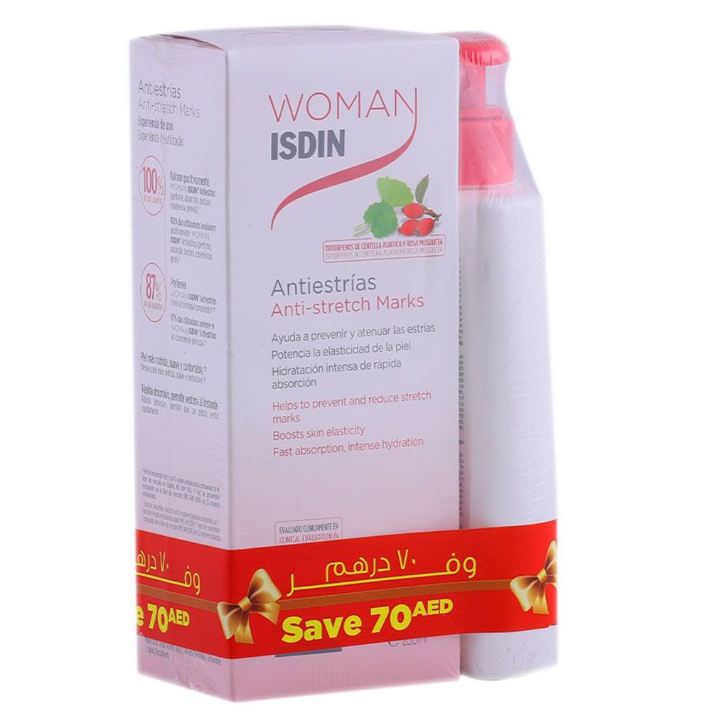 Isdin Woman Anti-Stretch Marks 250 mL + Isdin Woman Intimate Hygiene 200 mL Promo Pack