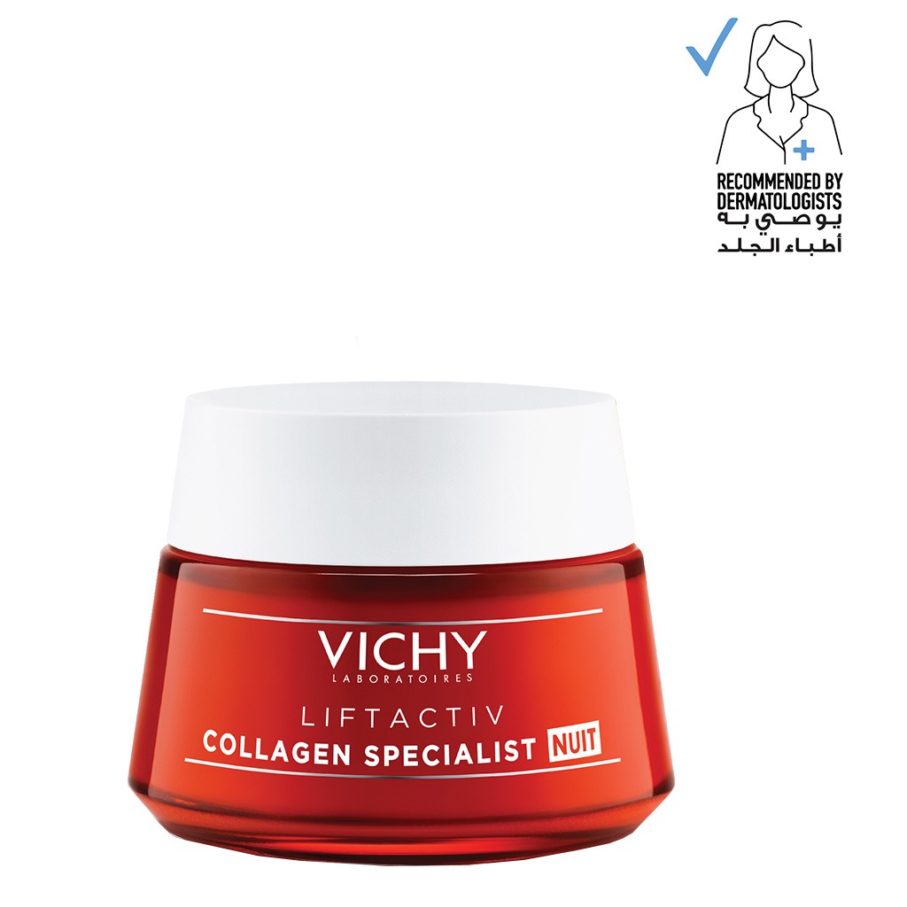 Vichy Liftactiv Collagen Specialist Anti-Aging & Brightening Face Moisturizing Night Cream 50ml
