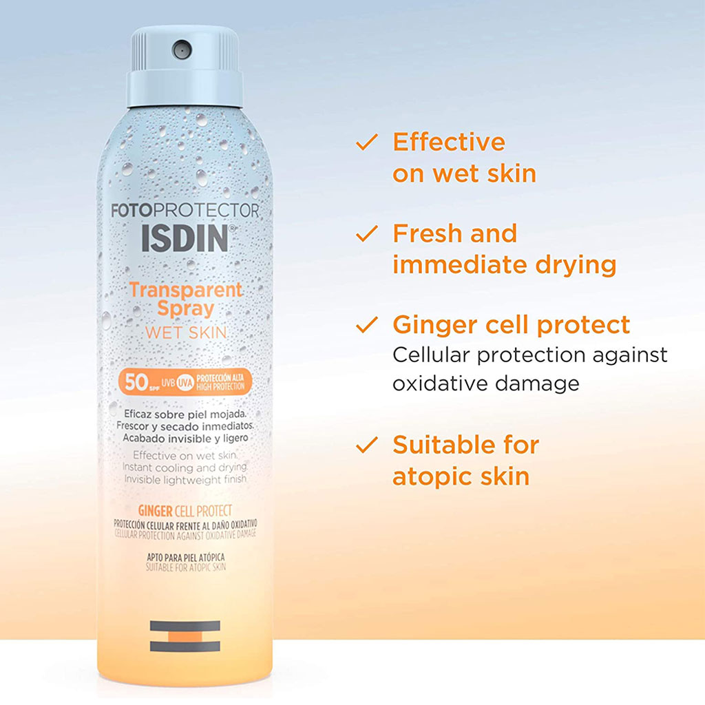 Isdin Fotoprotector Wet Skin Transparent Spray SPF50+ 250 mL