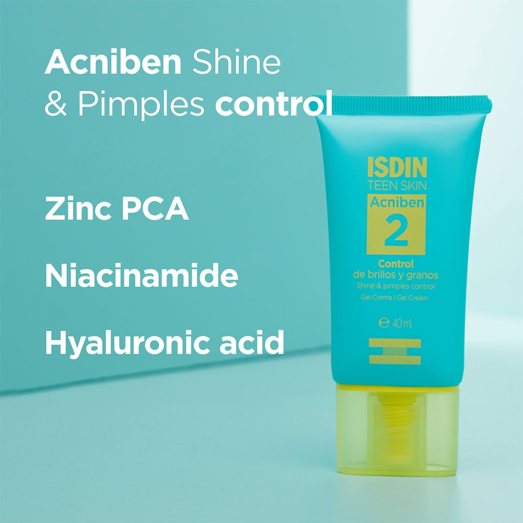 Isdin Teen Skin Acniben Shine And Pimples Control Gel Cream 40 mL