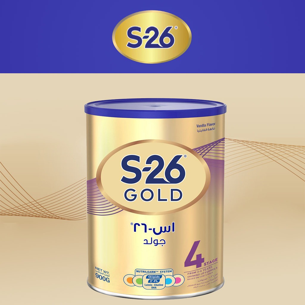 S-26 Gold Stage 4 3-6 Years Growing-Up Milk Formula 900g