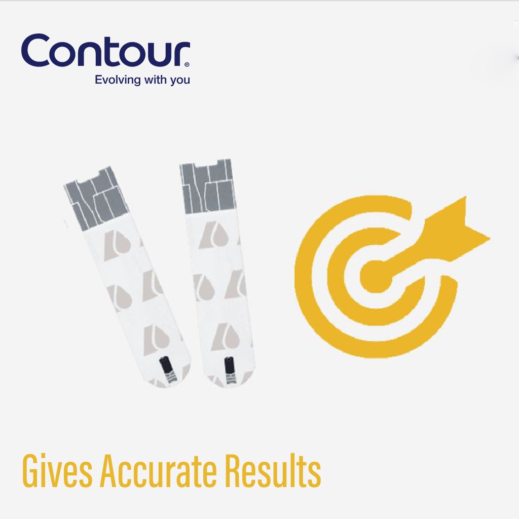 Ascensia Contour Care Blood Glucose Test Strips, Pack of 50's