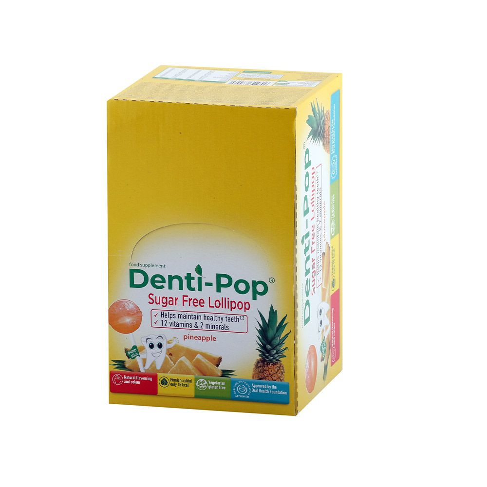 Denti-Pop Xylitol Sugar Free Lollipop Pineapple 40's