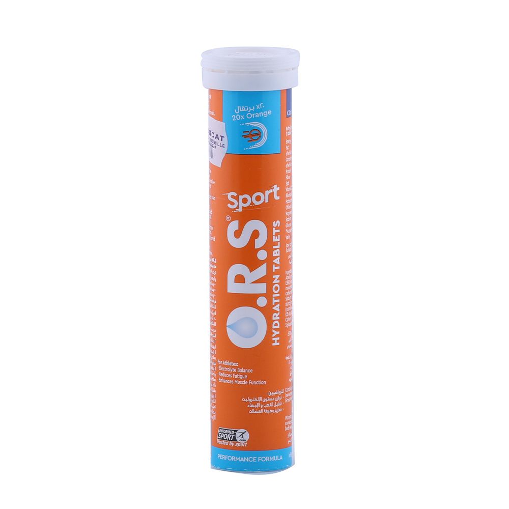 ORS Sport Hydration Orange Soluble Tablet 20's
