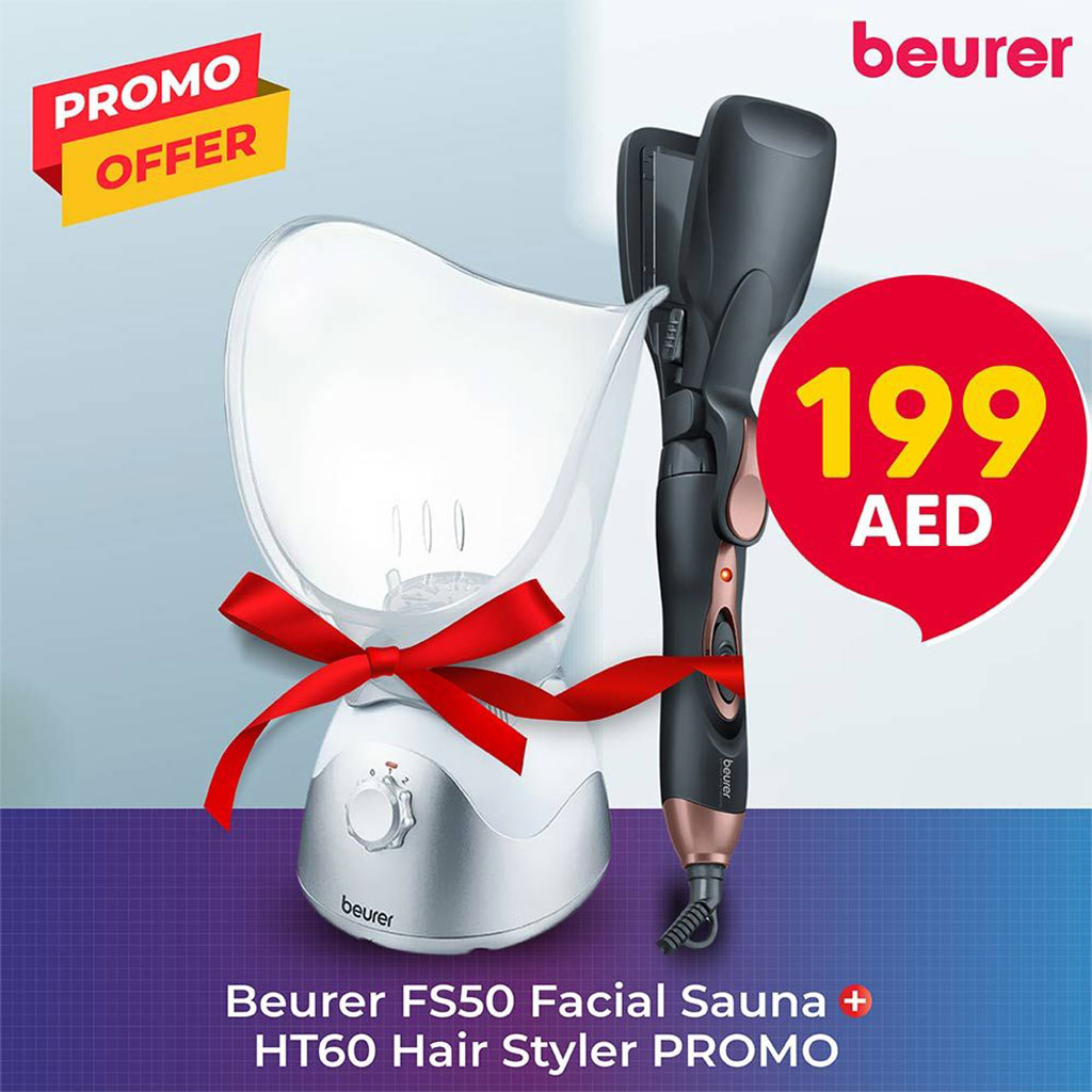Beurer FS50 Facial Sauna + Beurer HT60 StylePro Hair Styler Promo Pack