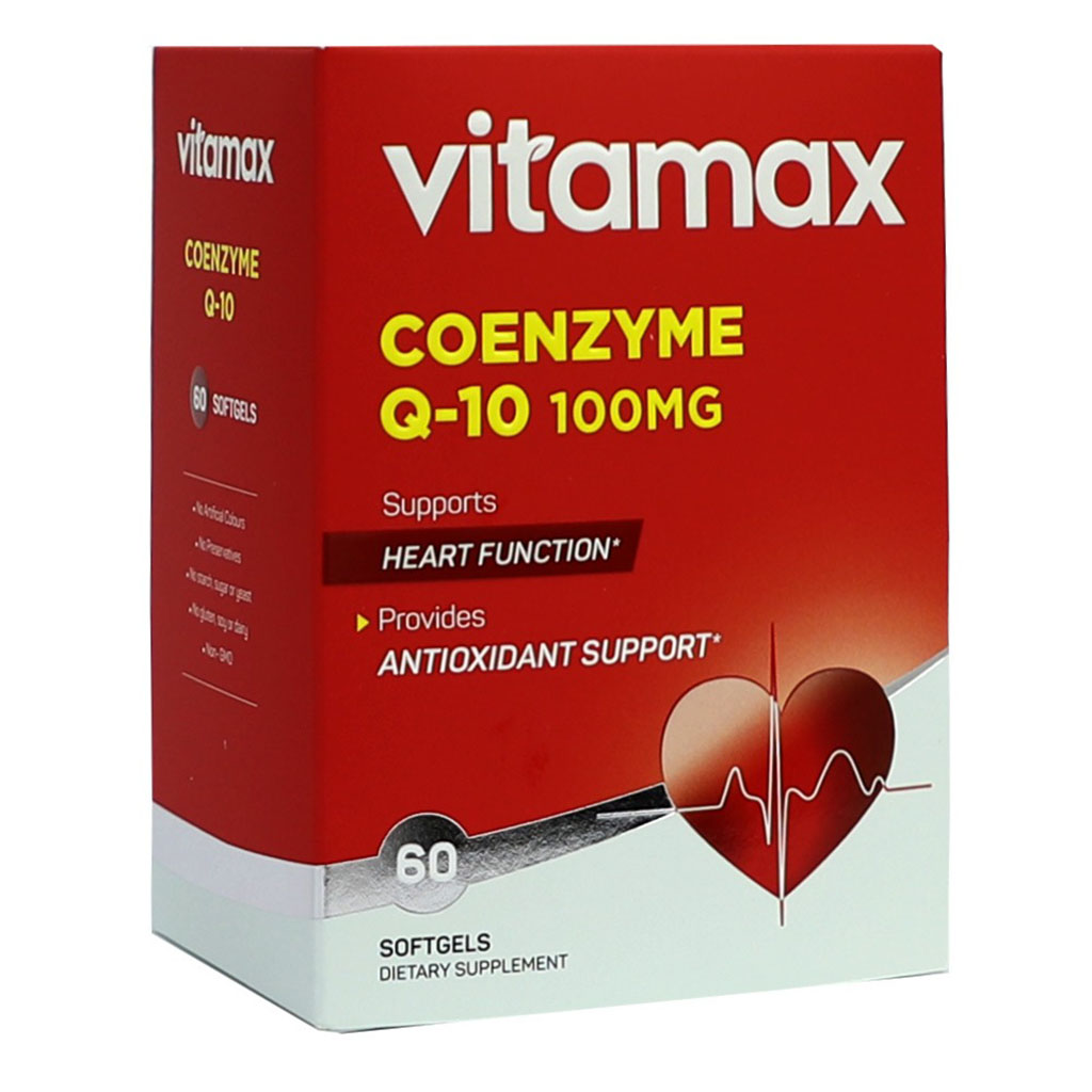 Vitamax Coenzyme Q10 100 mg Softgels For Heart & Antioxidant Support, Pack of 60's