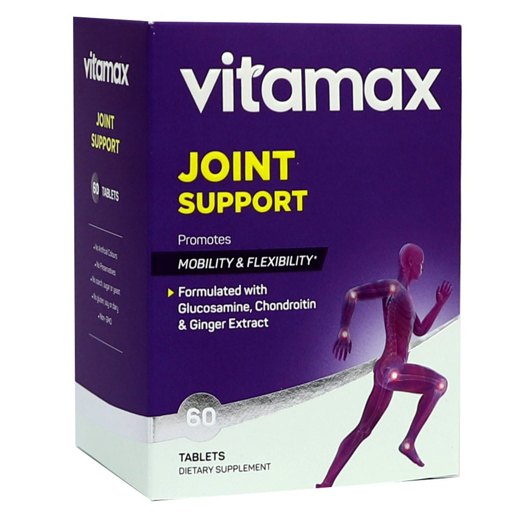 Vitamax Joint Support Tablets With Glucosamine, Chondroitin & Ginger For Mobility & Flexibility, Pack of 60's
