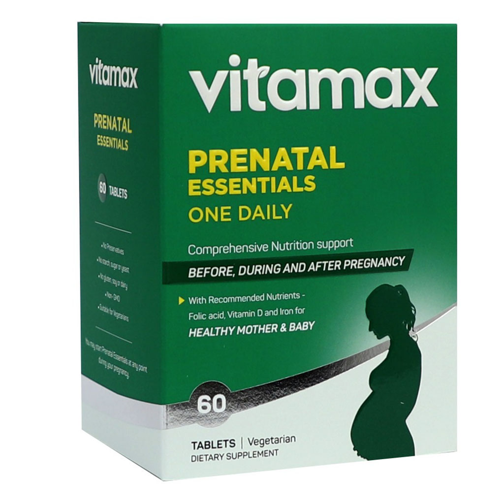Vitamax Prenatal Essentials One Daily Tablets With Folic Acid, Iron & Vitamin D For Healthy Mother & Baby, Pack of 60's
