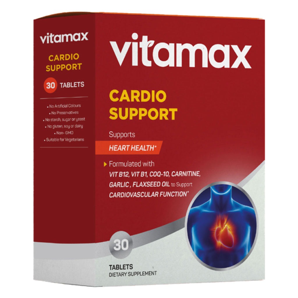 Vitamax Cardio Support Tablets For Heart Health Support, Pack of 30's