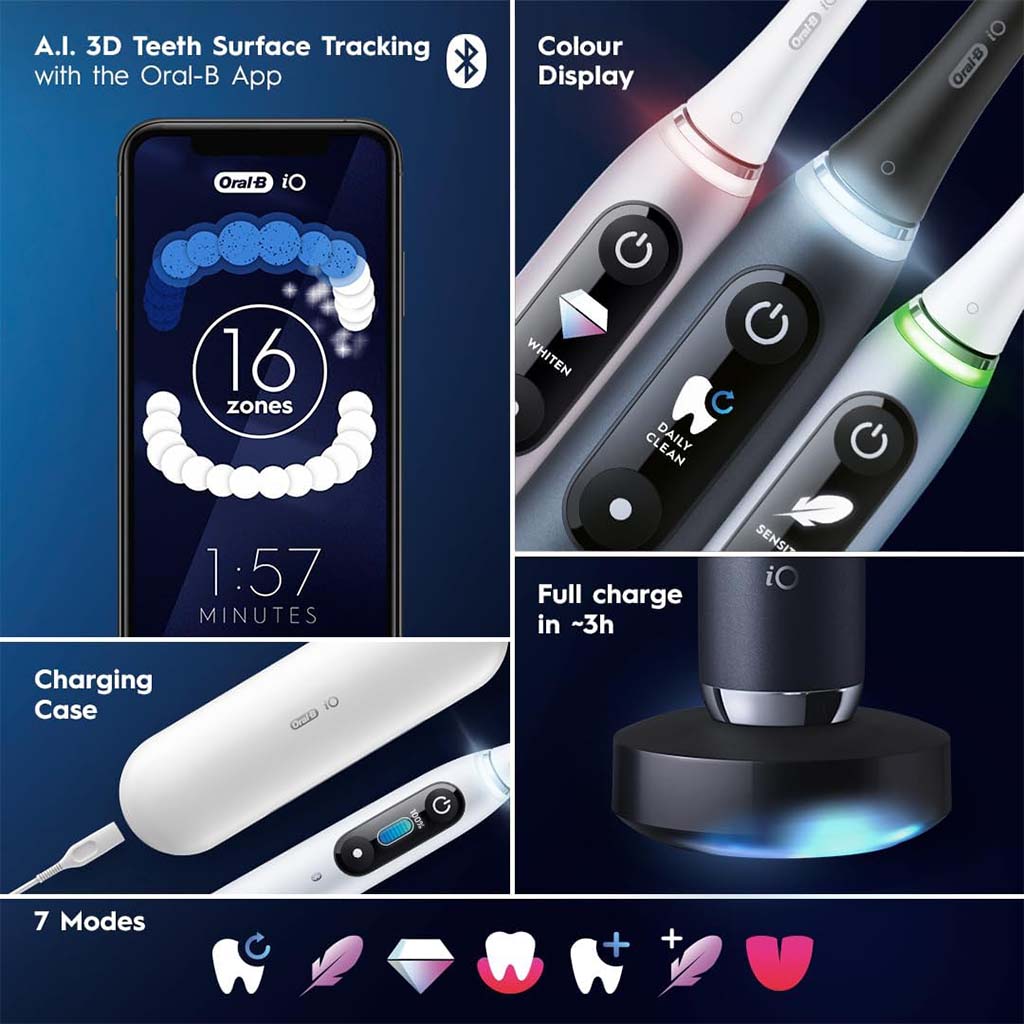 Braun Oral B iO™ Series 9 Rechargeable Electric Toothbrush Black Onyx