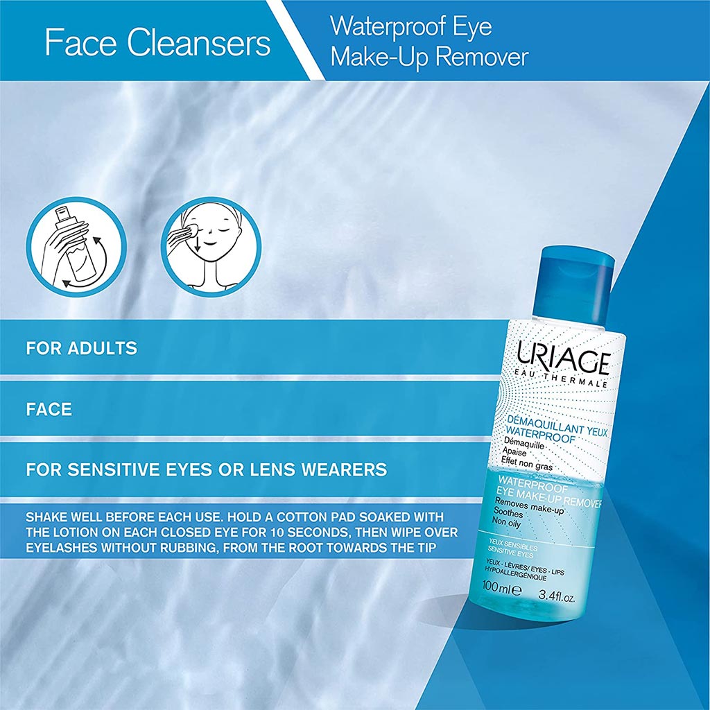 Uriage Eau Thermale Waterproof Eye Make-Up Remover 100 mL