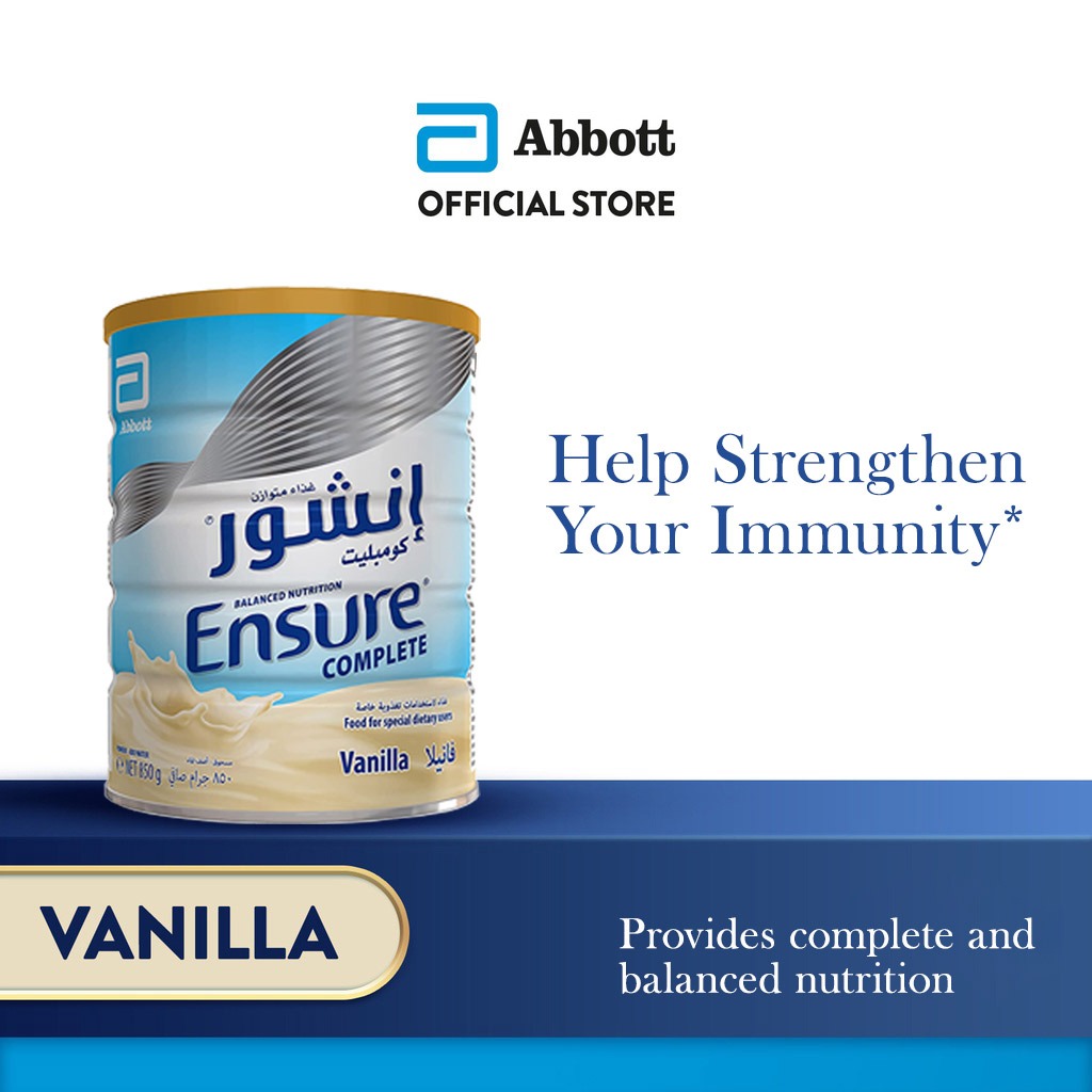 Ensure Complete Vanilla Powder For Balanced Nutrition 850 g
