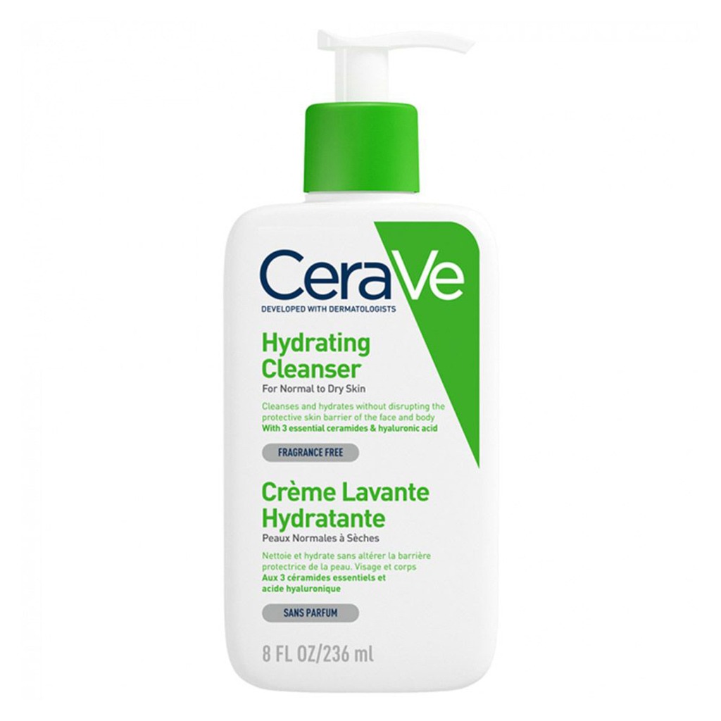 CeraVe Hydrating Fragrance Free Cleanser For Normal To Dry Skin 236ml