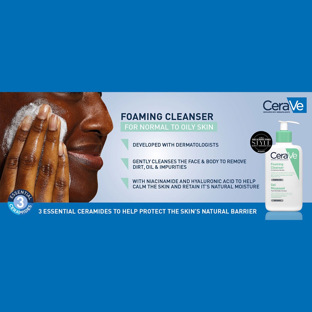 CeraVe Fragrance Free Foaming Cleanser For Normal To Oily Skin 236ml