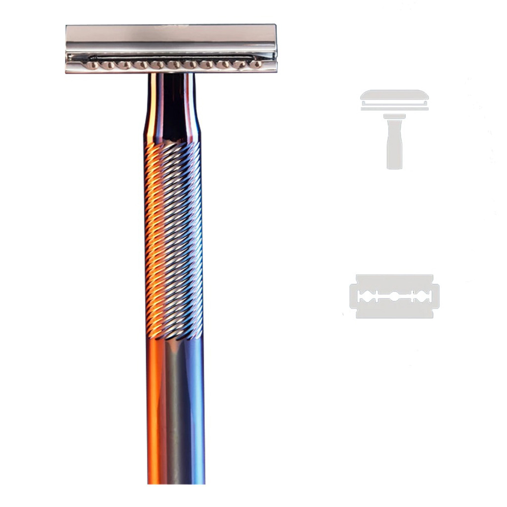 King C. Gillette Men’s Double Edge Safety Razor With Classic Inspired Chrome Plated Handle + Gillette’s Best Platinum Coated Double Edge Blades, Pack of 1 Handle + 5 Blades