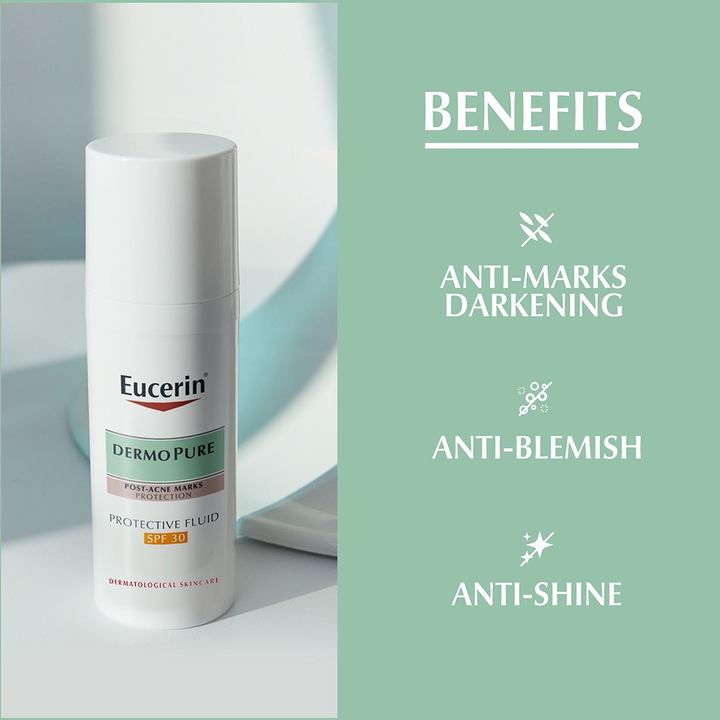 Eucerin Dermo Purifyer Post Blemish Anti-Mark SPF 30 Protective Fluid For Acne Prone Skin 50ml