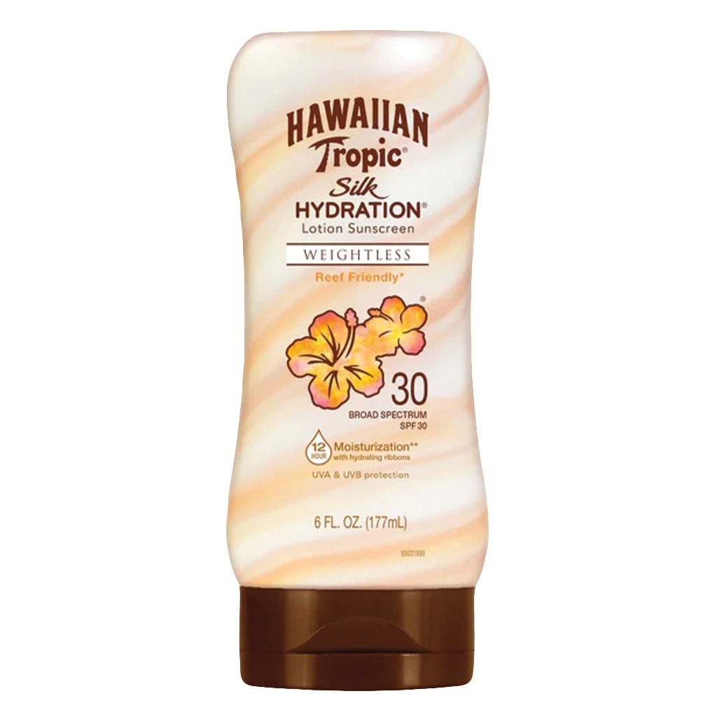 Hawaiian Tropic Silk Hydration Weightless Sunscreen Lotion SPF 30, 177 mL