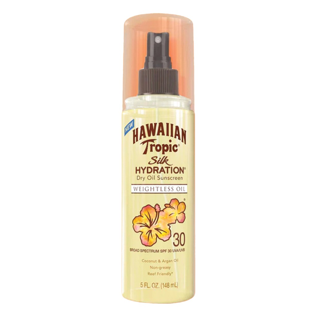 Hawaiian Tropic Silk Hydration Weightless Oil Dry Oil Sunscreen Mist SPF 30, 148 mL