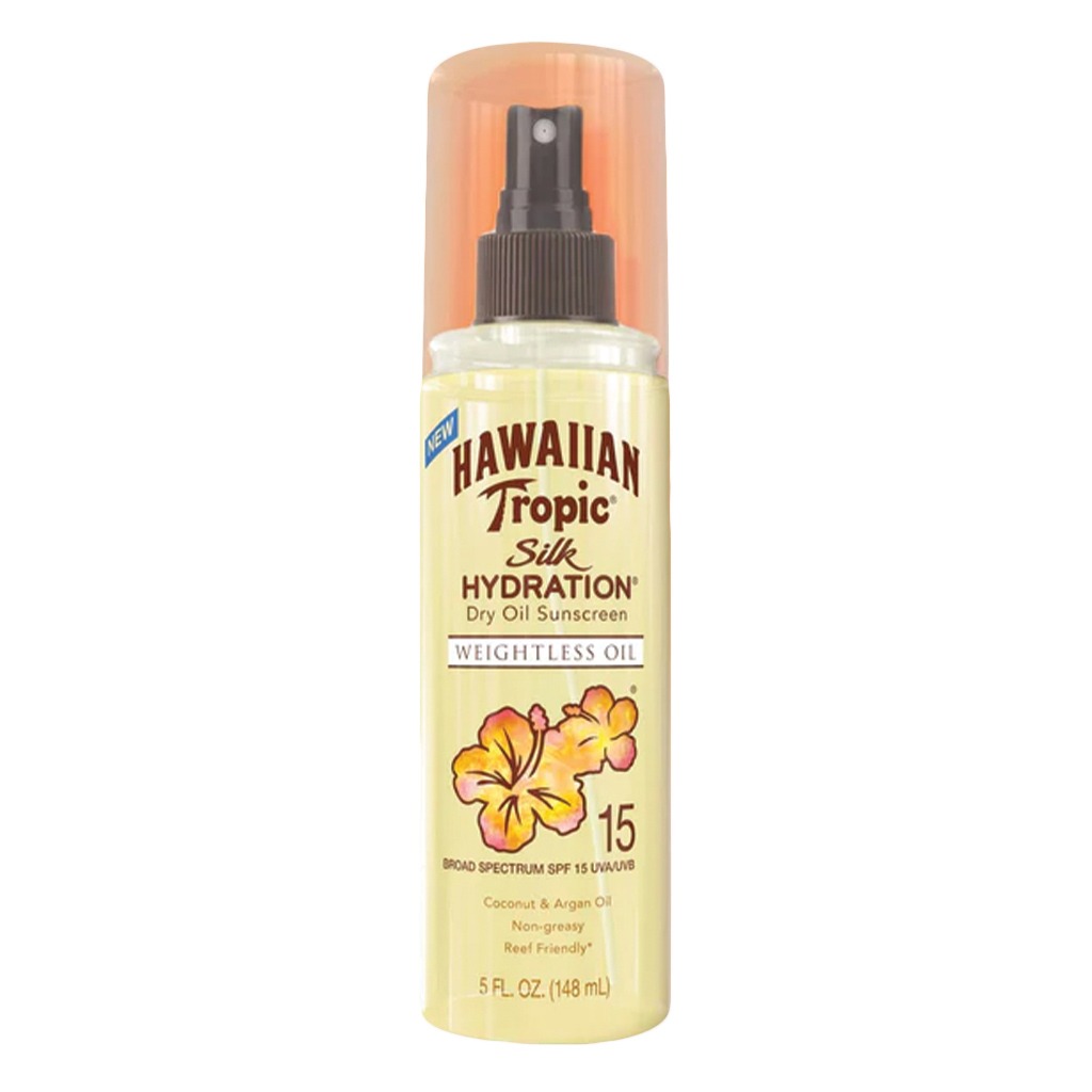 Hawaiian Tropic Silk Hydration Weightless Dry Oil Sunscreen Mist SPF 15, 148 mL