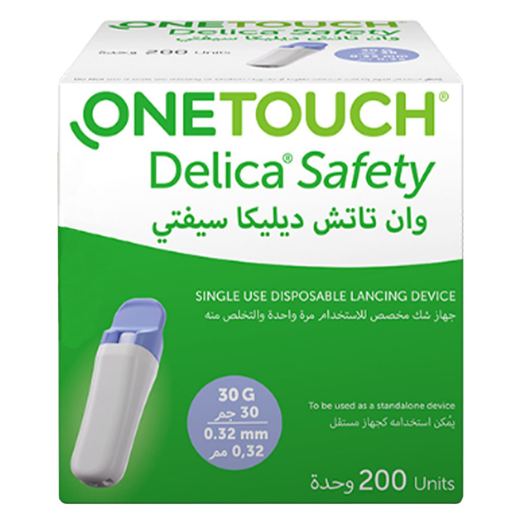 OneTouch Delica Safety 30G Blood Sugar Lancets 200's