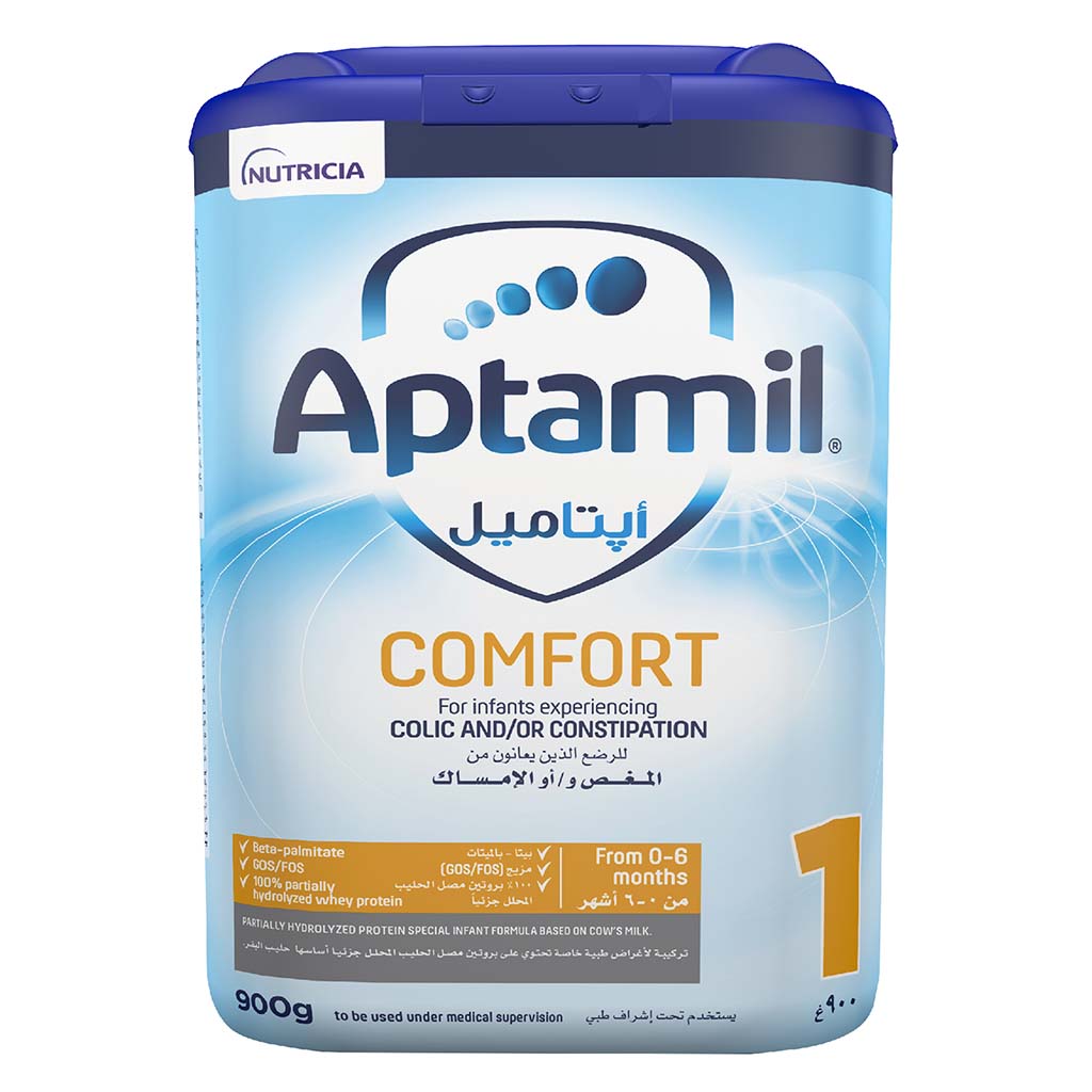 Aptamil Comfort 1 Milk Powder For Dietary Management Of Colic & Constipation In 0-6 Months Baby 900g