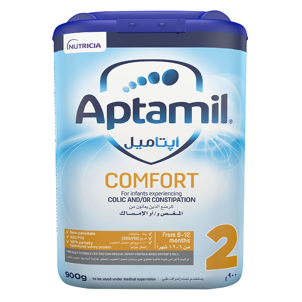 Aptamil Comfort 2 Milk Powder For Dietary Management Of Colic & Constipation In 6-12 Months Baby 900g
