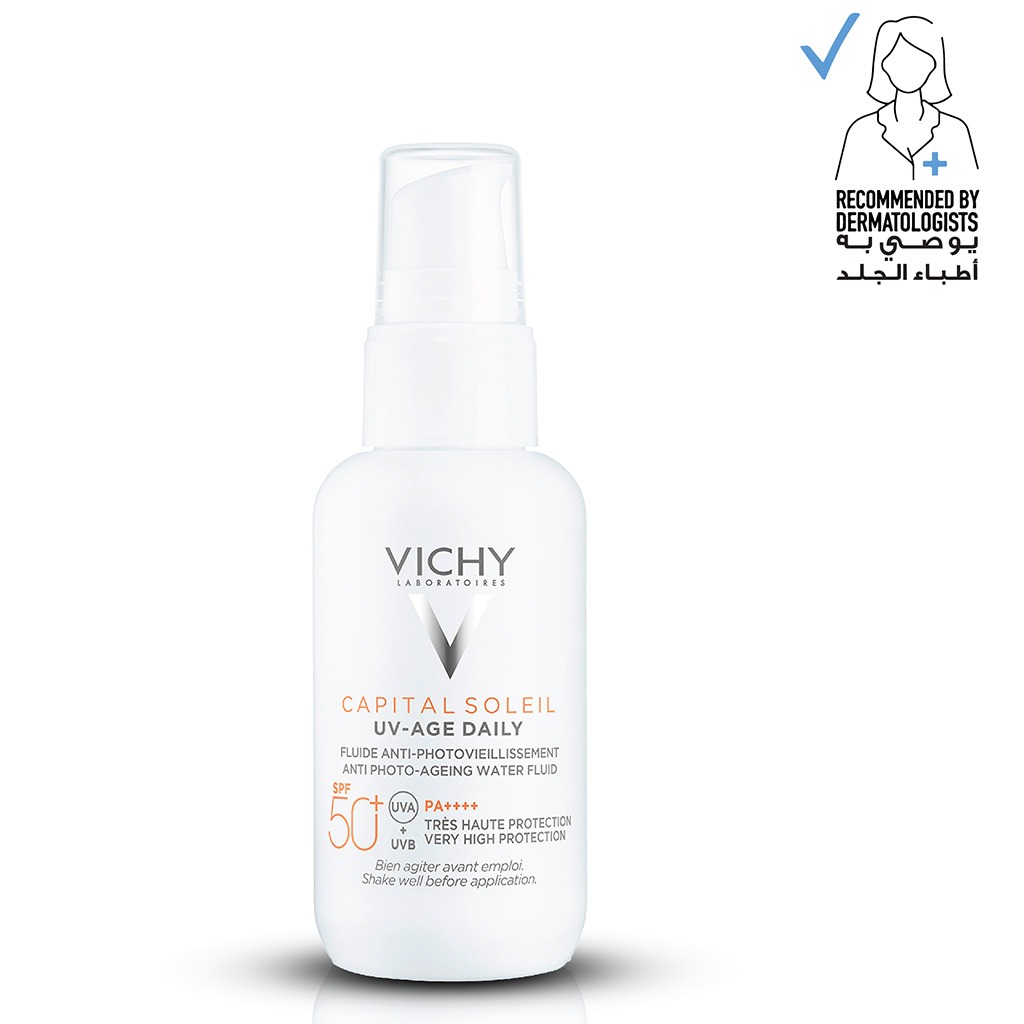 Vichy Capital Soleil UV-Age Daily SPF50+ PA++++ Anti Ageing Fluid Sunscreen With Niacinamide 40ml