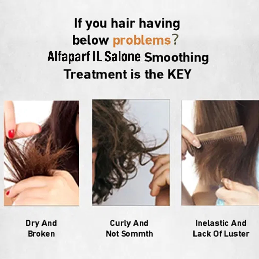 Alfaparf IL Salone Milano Semi Permanent Hair Straightening Treatment Kit With Keratin & Argan Oil Kit For Damaged Hair