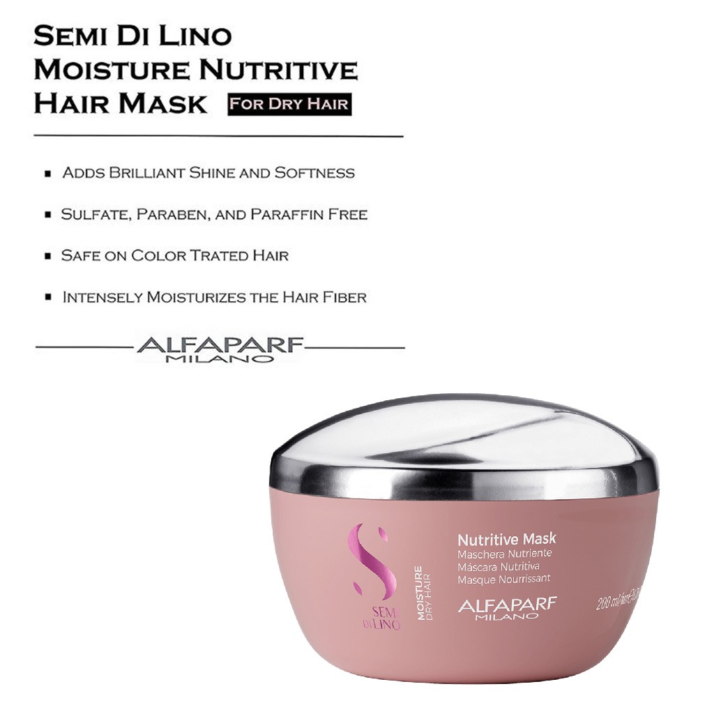 Alfaparf Milano Semi Di Lino Moisture Nutritive Mask For Dry Hair 200ml