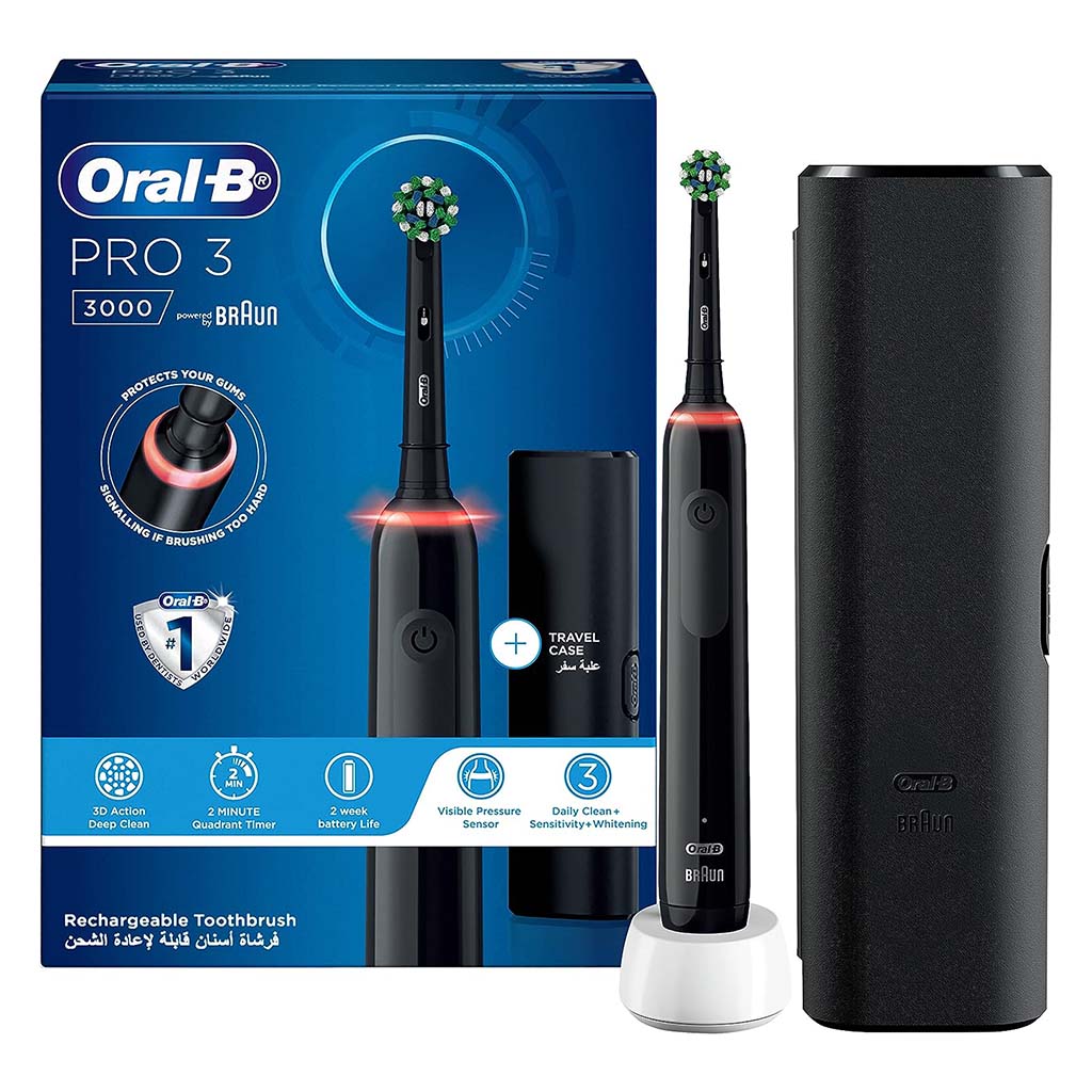 Braun Oral B Pro 3000 Rechargeable Toothbrush D505 Black