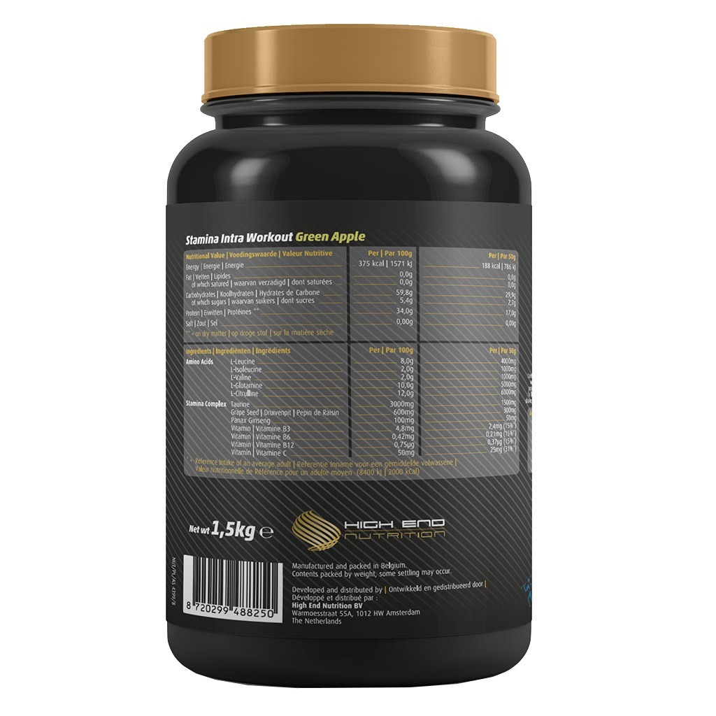 High End Nutrition Stamina Intra Workout Green Apple Powder 1500 g