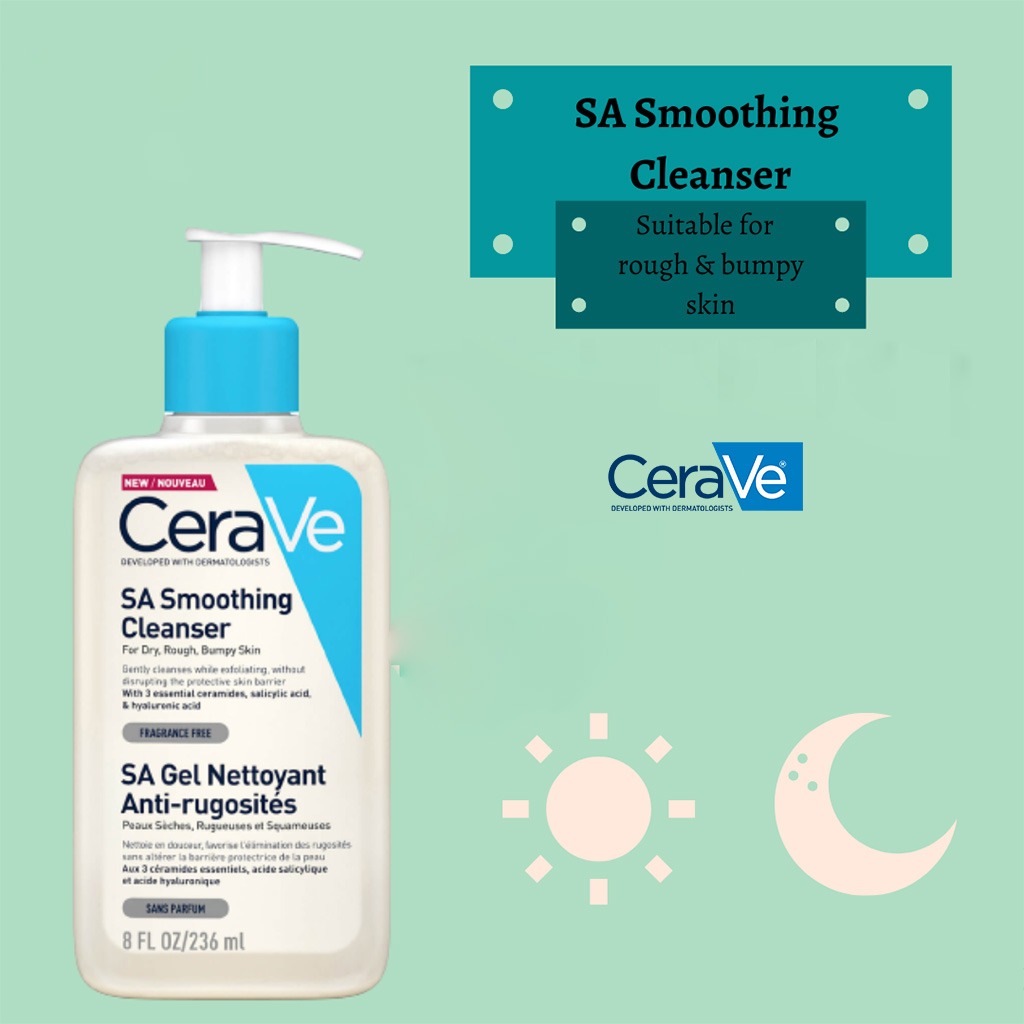 CeraVe SA Smoothing Cleanser With Salicylic acid For Dry & Rough Skin 236ml