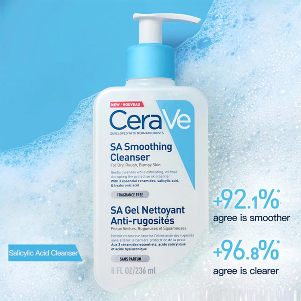 CeraVe SA Smoothing Cleanser With Salicylic acid For Dry & Rough Skin 236ml