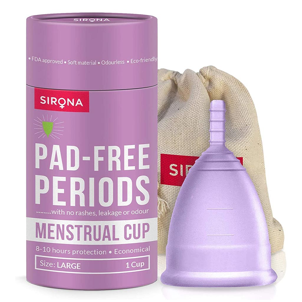 Sirona Reusable Menstrual Cup With Pouch Large 1's