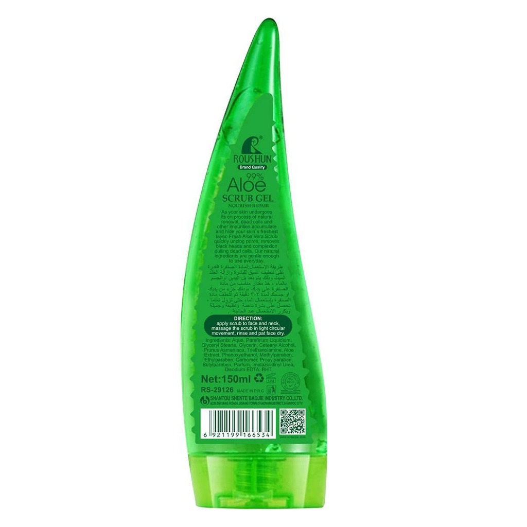 Roushun® Aloe 99% Scrub Gel 150 mL