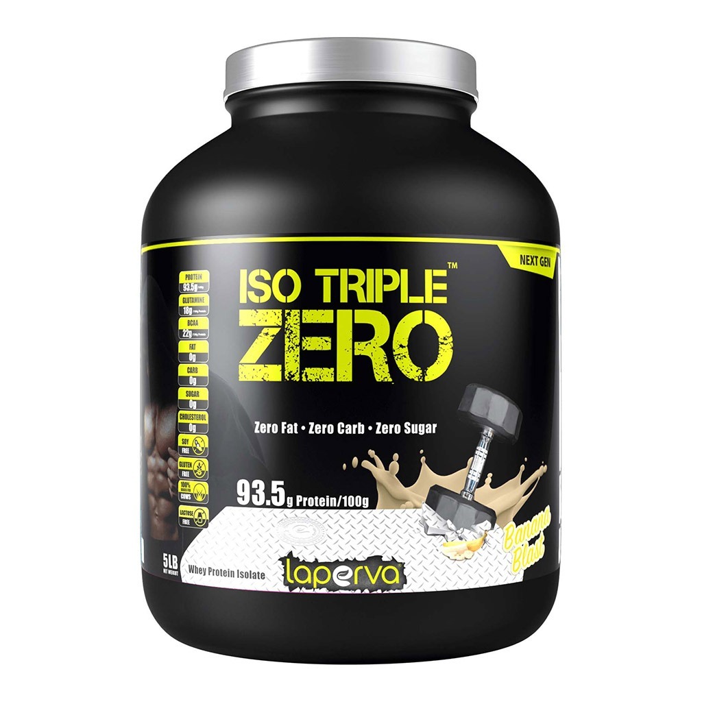 Laperva® ISO Triple Zero Whey Protein Isolate Banana With Zero Fat, Zero Carb & Zero Sugar 5 lb