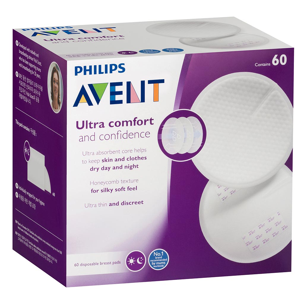 Philips Avent Ultra Comfort Disposable Breast Pads 60's SCF254/61