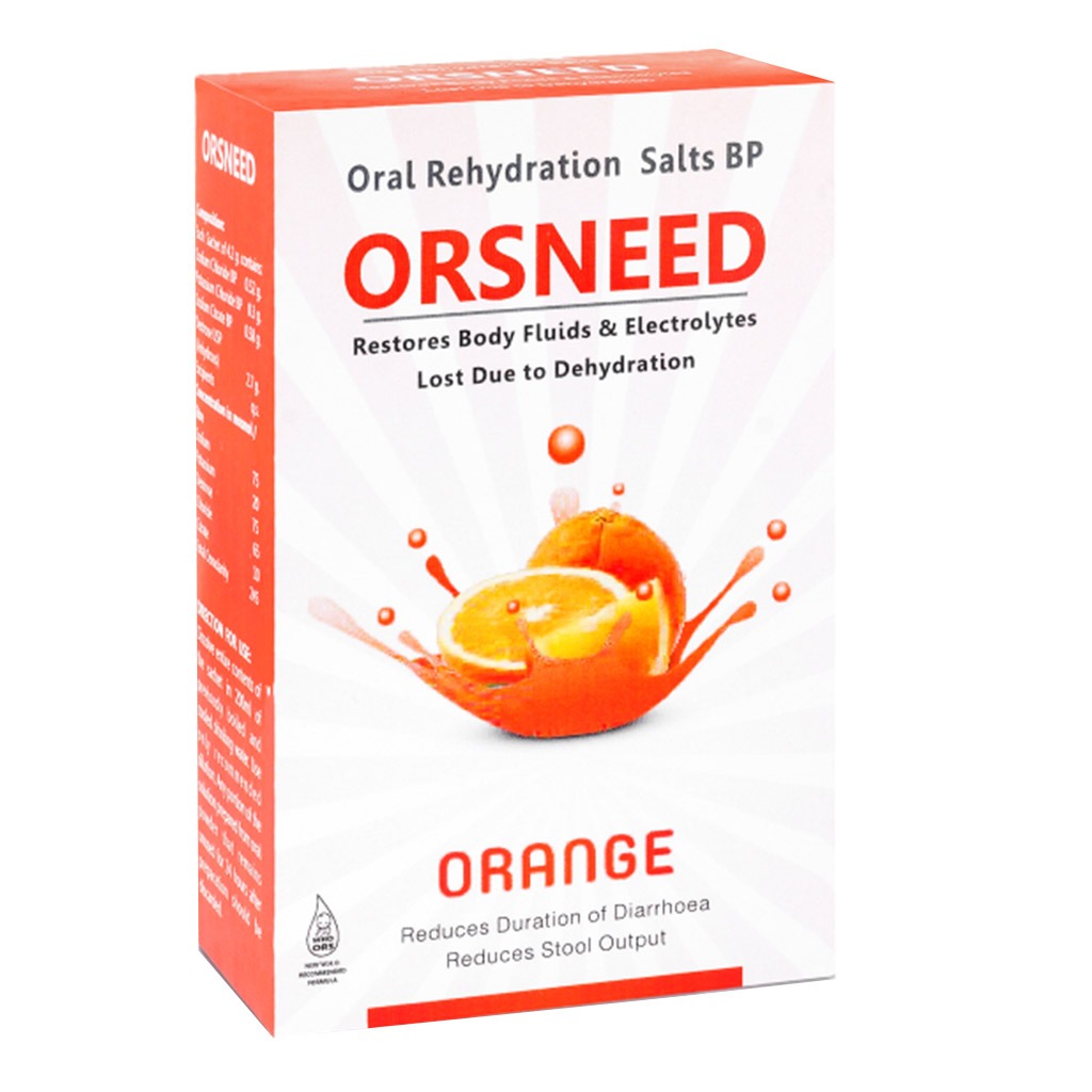 Orsneed Orange Oral Rehydration Salts BP For Oral Solution 4.2 g 10's