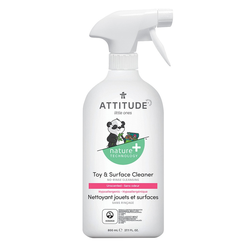 Attitude Little Ones Nature+ Technology No Rinse Unscented Toy And Surface Cleaner 800ml