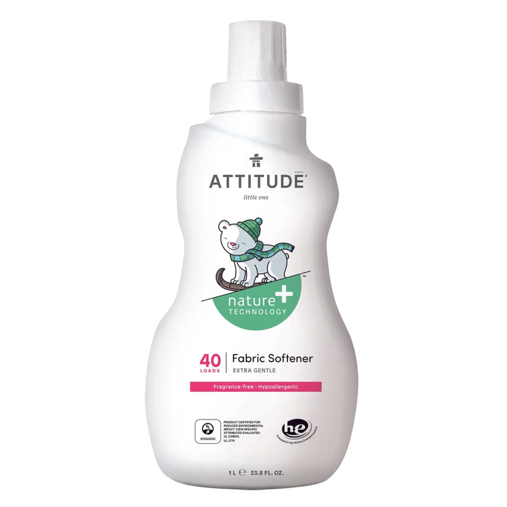 Attitude Little Ones Nature+ Technology 40 Loads Extra Gentle Fragrance Free Fabric Softener For Babies 1000ml