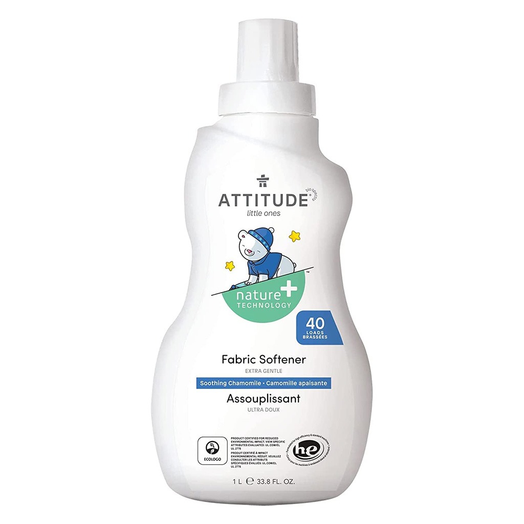 Attitude Little Ones Nature+ Technology 40 Loads Extra Gentle Fabric Softener With Soothing Chamomile For Babies 1000ml